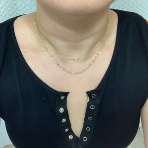 10k gold rope chain necklace
